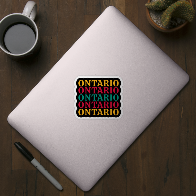 Ontario Canada Ontario Sticker TeePublic